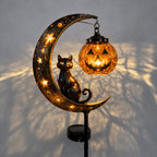 🎃 Pumpkin Moon Solar Garden Light – Halloween & Autumn Outdoor Decoration