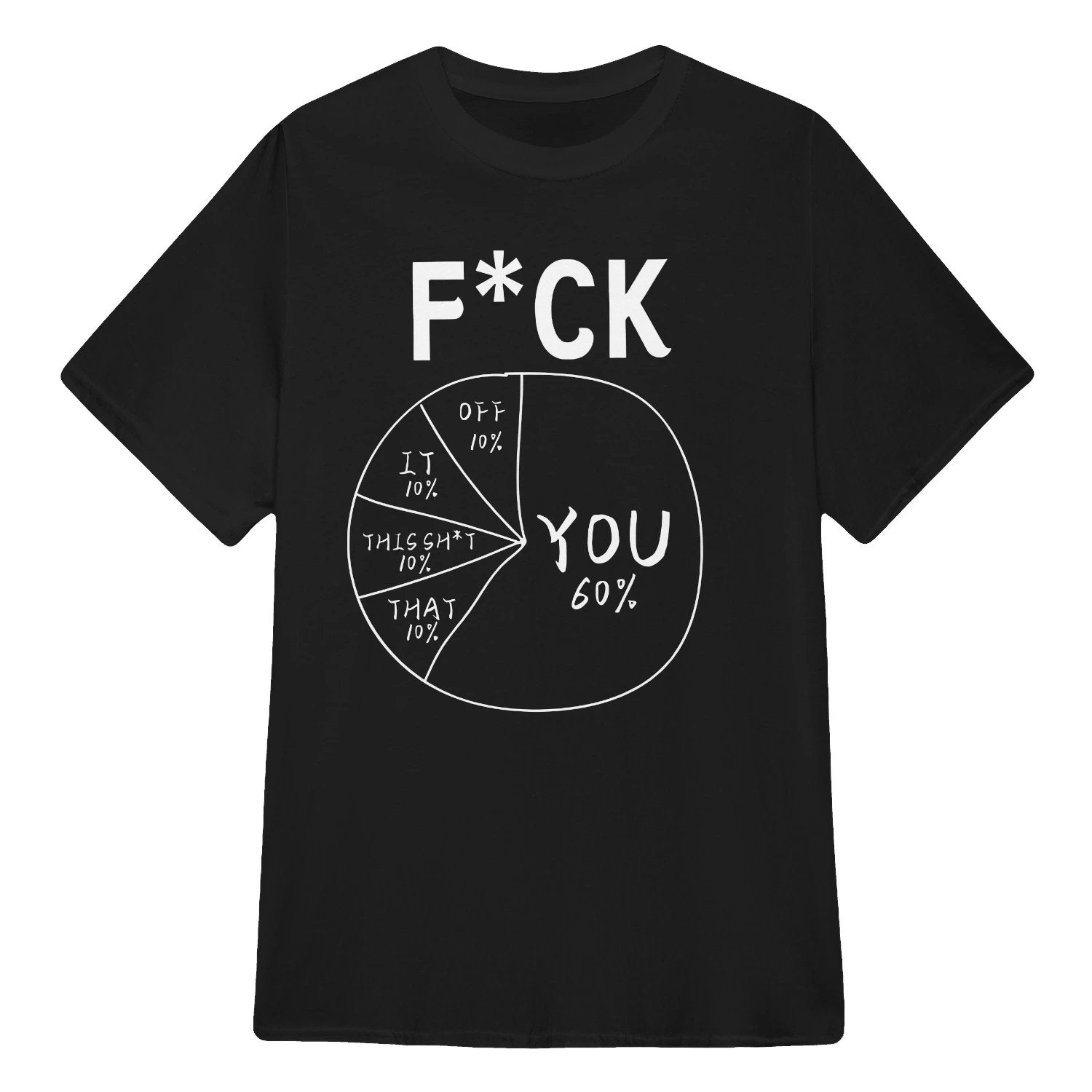 Funny Sarcastic Pie Chart Graphic T-Shirt – Casual Humour Tee For Men & Women