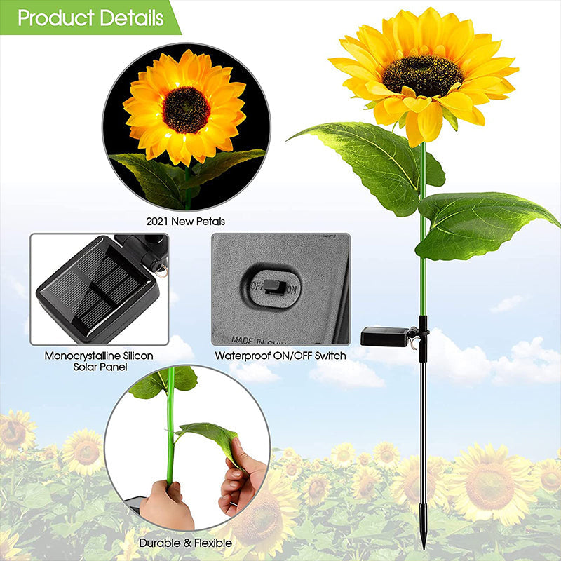 🌻 Solar Sunflower Garden Lights – Charming Outdoor Flower Decoration For Garden & Patio