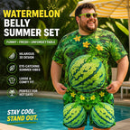 🍉 Watermelon Print Summer T-Shirt & Shorts Set | Fun Holiday Outfit