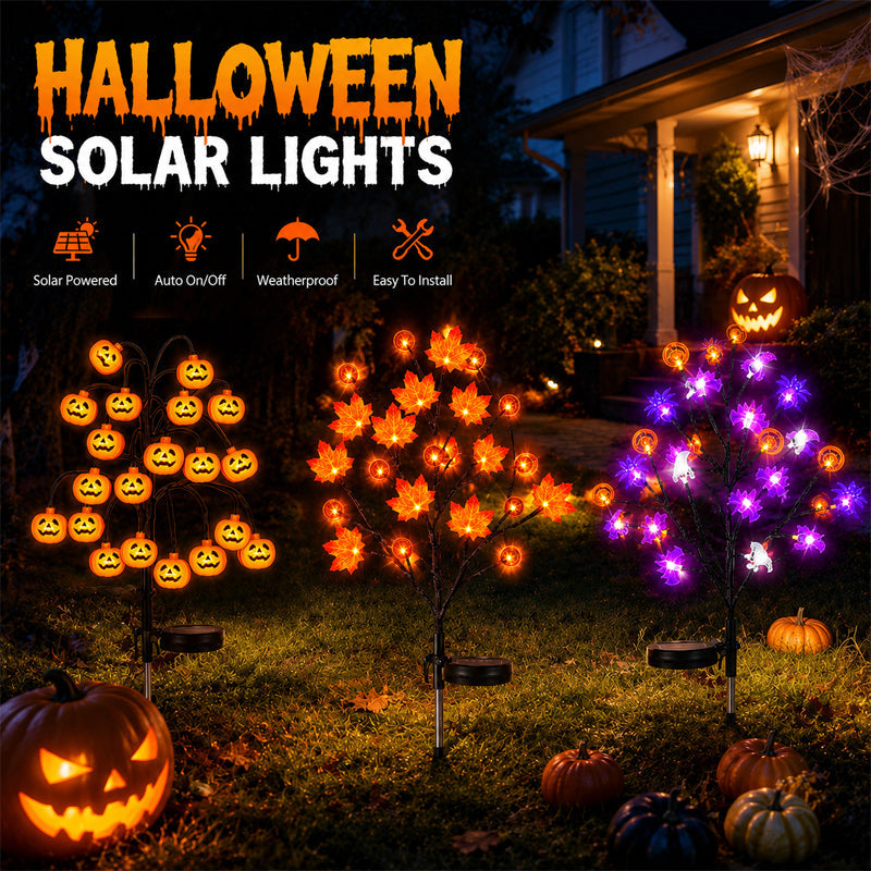 Solar Powered Halloween Branch & Garden Pathway Lights