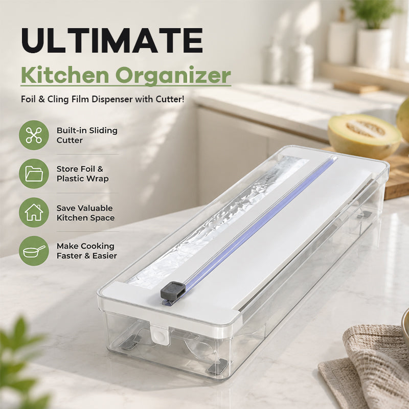 ✨ 2-in-1 Foil & Cling Film Dispenser – Keep Your Kitchen Tidy & Organised