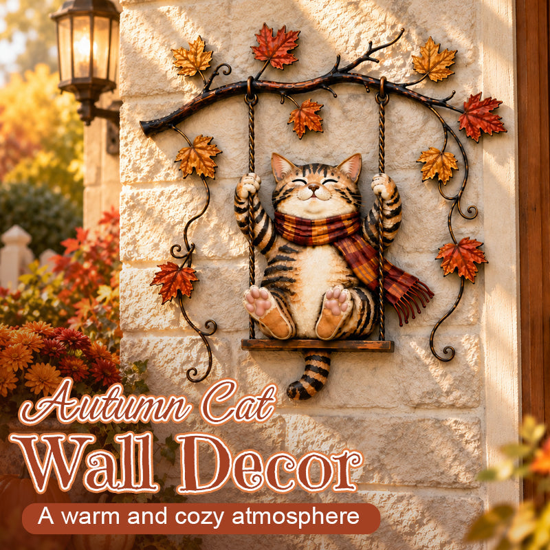 Autumn Cat Wall Decor