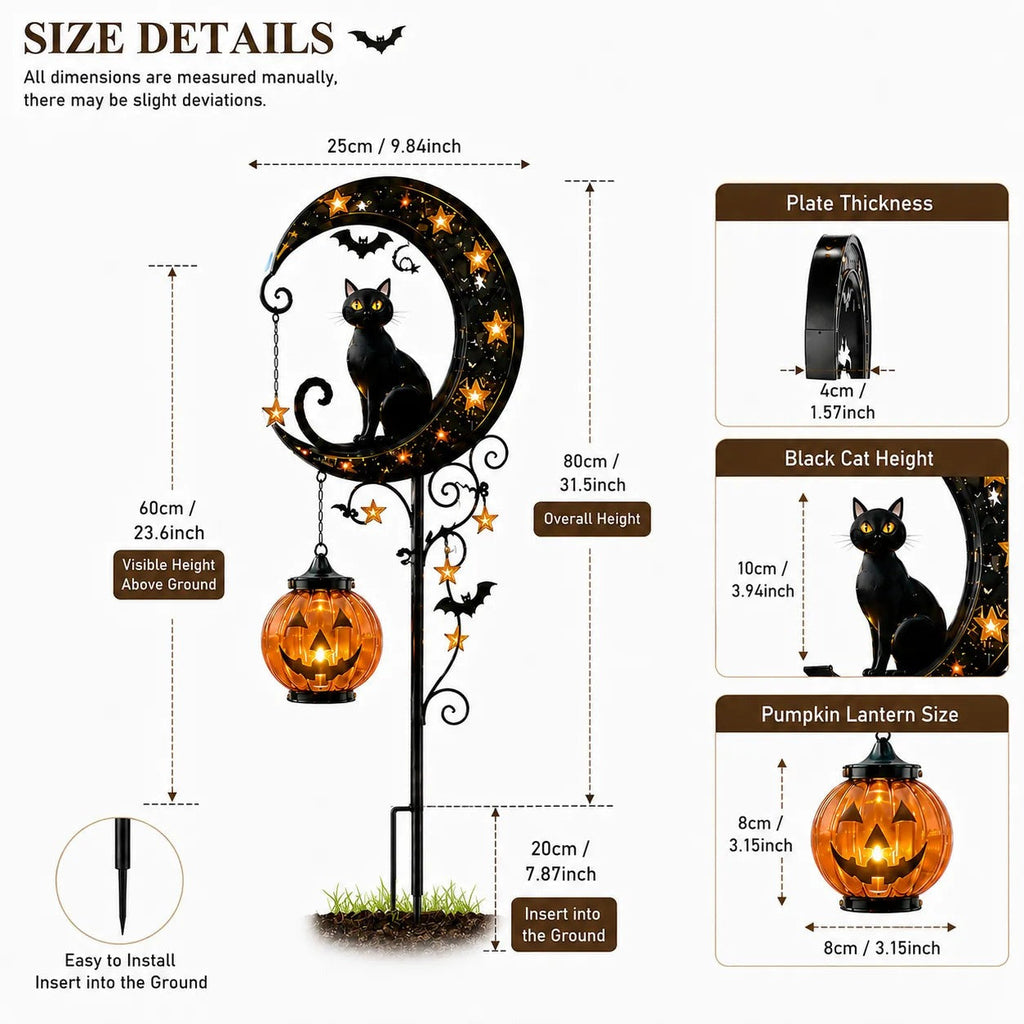 🎃 Pumpkin Moon Solar Garden Light – Halloween & Autumn Outdoor Decoration