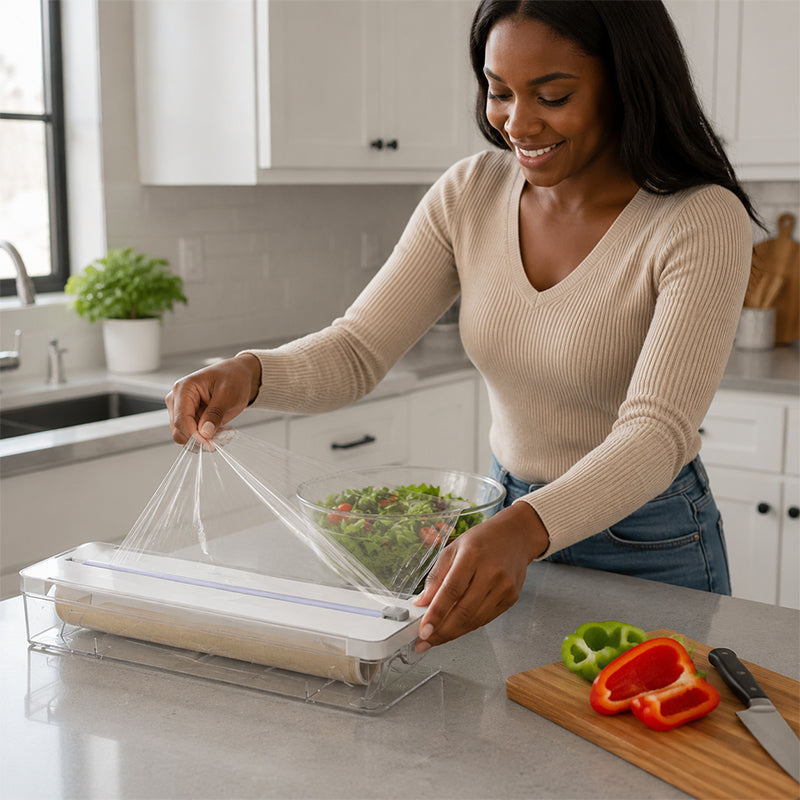 ✨ 2-in-1 Foil & Cling Film Dispenser – Keep Your Kitchen Tidy & Organised