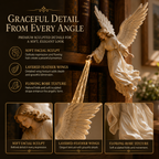 Guardian Angel Bookshelf Light – Elegant Angel Shelf Decor with Warm Glow