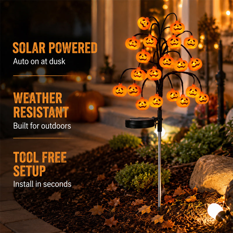 Solar Powered Halloween Branch & Garden Pathway Lights