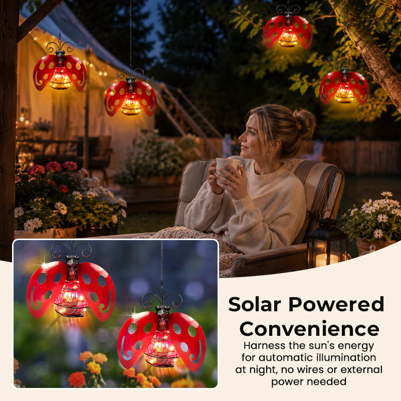 🐞Ladybug Solar Garden Hanging Light