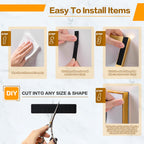 Adhesive-backed Velcro 🛠️ Secures any item without drilling or nails! 🔒