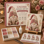 🧩✨ Gnome Mosaic Art Kit – Create Your Own Handmade Garden Gnome Decoration