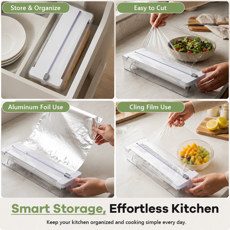 ✨ 2-in-1 Foil & Cling Film Dispenser – Keep Your Kitchen Tidy & Organised