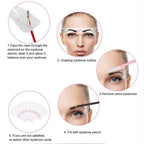 12-Shape Eyebrow Stencil Kit | Easy Brow Shaping Guide
