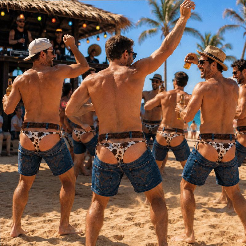 🏖️ Funny Denim-Style Party Shorts | The Ultimate Vacation Conversation Starter