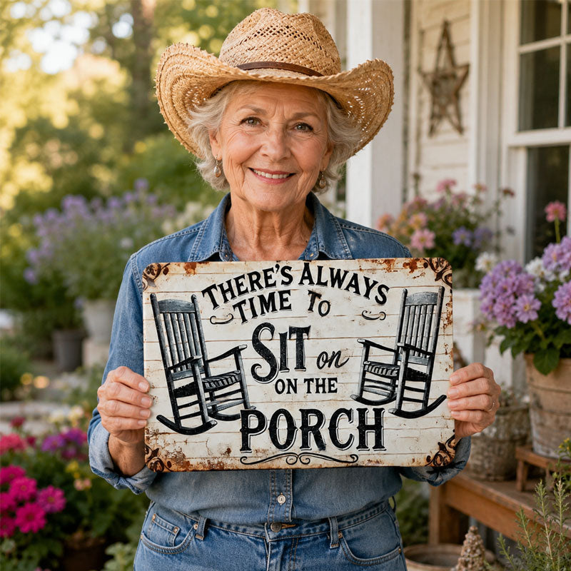 🌾🏡 Porch Therapy Vintage Metal Sign