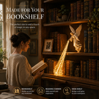 Guardian Angel Bookshelf Light – Elegant Angel Shelf Decor with Warm Glow