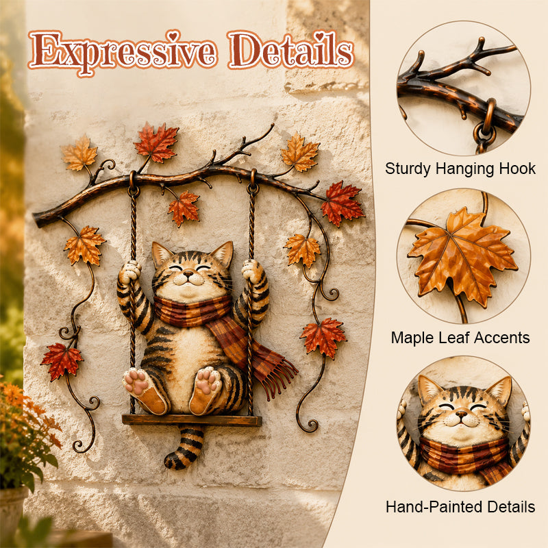 Autumn Cat Wall Decor