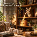 Guardian Angel Bookshelf Light – Elegant Angel Shelf Decor with Warm Glow