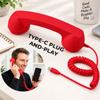 Retro Telephone Handset for Type-C Phones