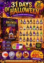 🎃✨ 31 Days of Gnome Surprises Halloween Diamond Painting Advent Calendar