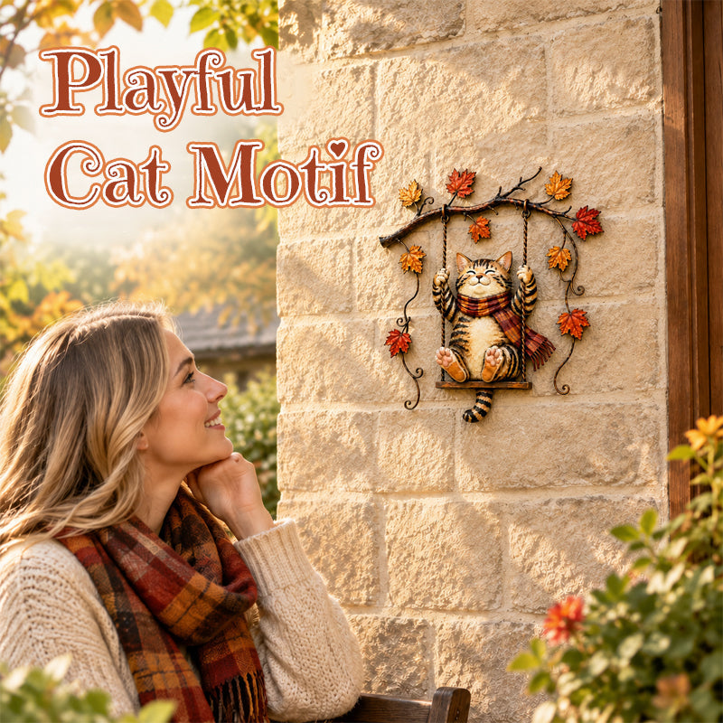 Autumn Cat Wall Decor