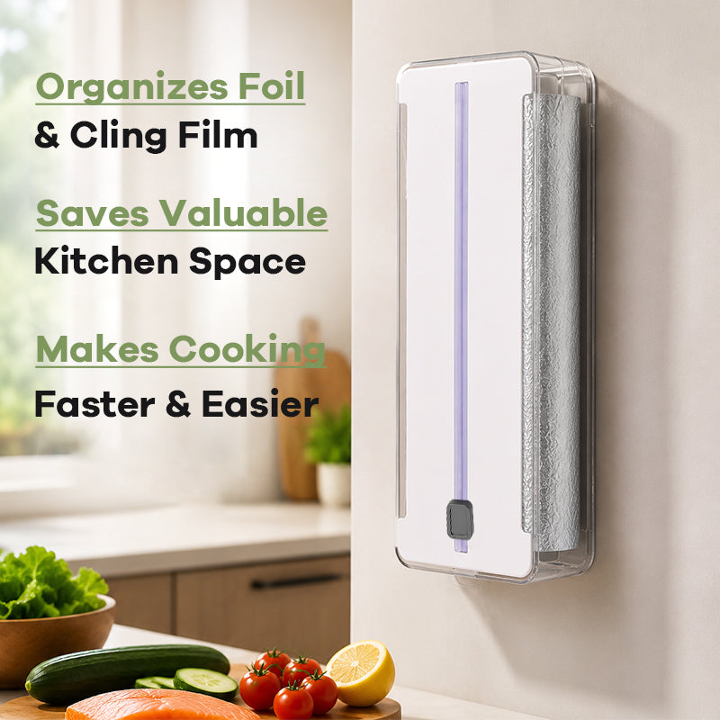 ✨ 2-in-1 Foil & Cling Film Dispenser – Keep Your Kitchen Tidy & Organised