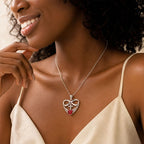 💖I Love You Forever Heart Angel Wing Cross Necklace💖
