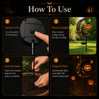 🎃 Pumpkin Moon Solar Garden Light – Halloween & Autumn Outdoor Decoration