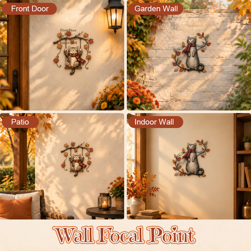Autumn Cat Wall Decor