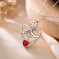 💖I Love You Forever Heart Angel Wing Cross Necklace💖