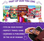 📚Bookshelf Cooperative Stacking Game | Skill & Balance Card and Book Tower Game in Travel Tin