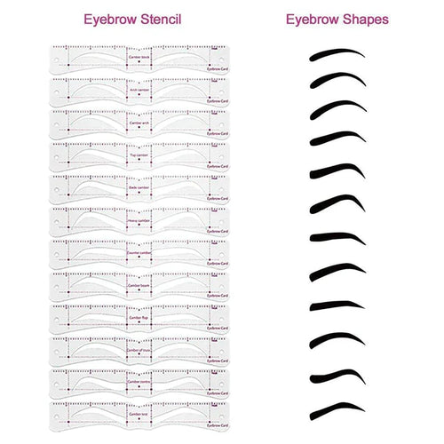 12-Shape Eyebrow Stencil Kit | Easy Brow Shaping Guide