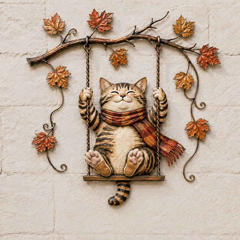Autumn Cat Wall Decor