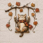 Autumn Cat Wall Decor