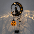 🎃 Pumpkin Moon Solar Garden Light – Halloween & Autumn Outdoor Decoration