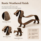 Rustic Dachshund Metal Garden Sculpture | Sausage Dog Ornament
