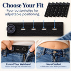 👖 Elastic Waistband Extender Buttons – Adjustable Comfort, 6-Piece Set