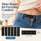 👖 Elastic Waistband Extender Buttons – Adjustable Comfort, 6-Piece Set