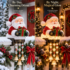 🎄 Lighted Christmas Railing Figurine with Cascading Holiday Lights