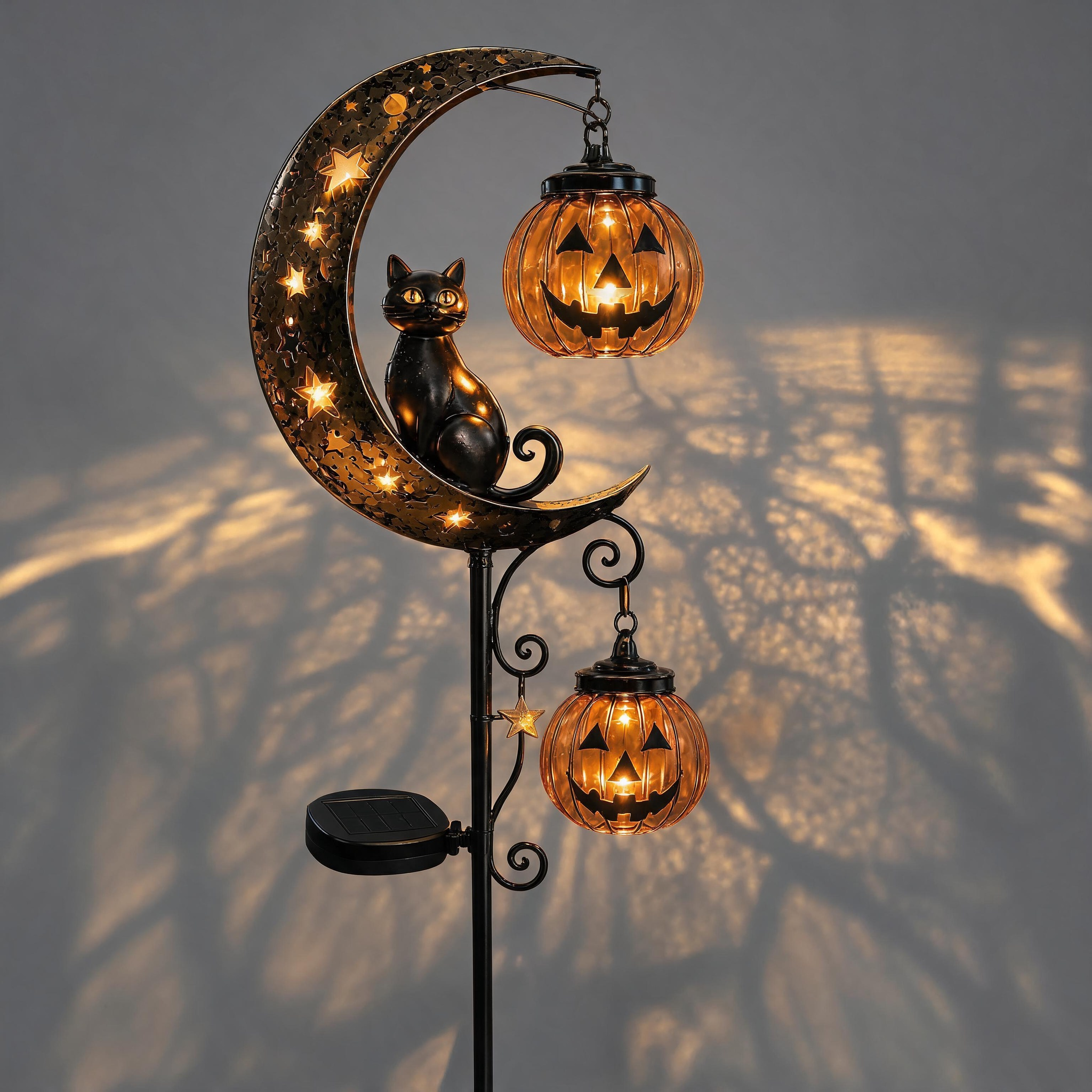 🎃 Pumpkin Moon Solar Garden Light – Halloween & Autumn Outdoor Decoration