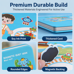 🧩  🧒Magnetic Quiet Book – Reusable Screen-Free Activity Book for Kids