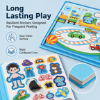 🧩  🧒Magnetic Quiet Book – Reusable Screen-Free Activity Book for Kids