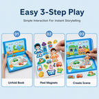 🧩  🧒Magnetic Quiet Book – Reusable Screen-Free Activity Book for Kids