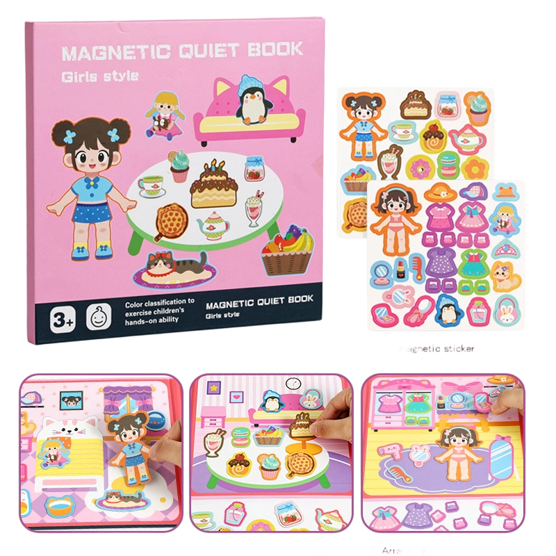 🧩  🧒Magnetic Quiet Book – Reusable Screen-Free Activity Book for Kids
